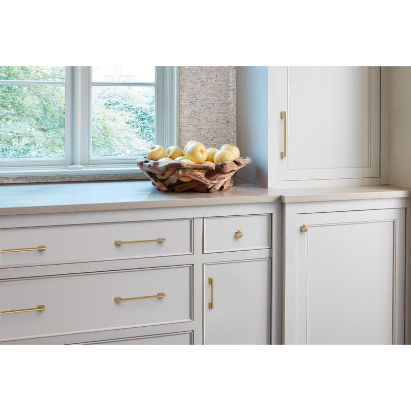 Amerock Riva 3-3/4 inch (96mm) Center-to-Center Champagne Bronze Cabinet Pull