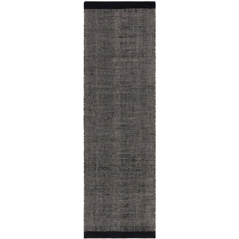Vermont VRM807 Hand Woven Indoor Runner Rug - Black - 2'3"x8' - Safavieh