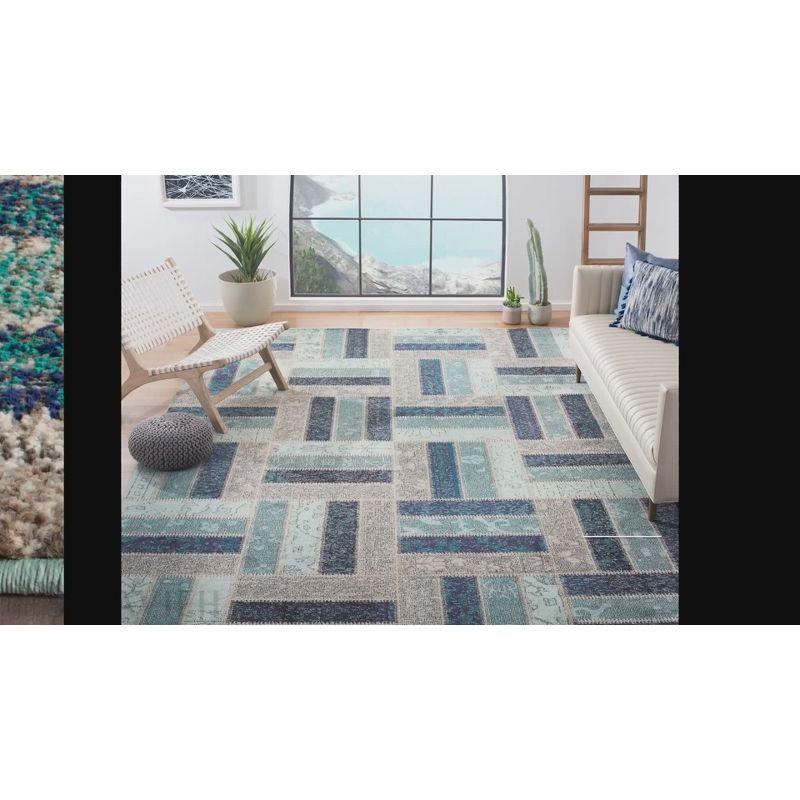Monaco MNC214 Power Loomed Indoor Area Rug - Grey/Blue - 5'1"x7'7" - Safavieh
