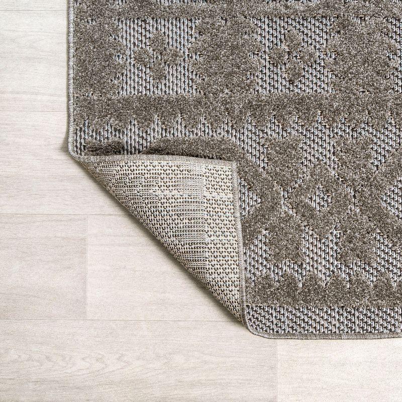 Citta High-Low Pile Mediterranean Tile Indoor/Outdoor Area Rug  - JONATHAN Y