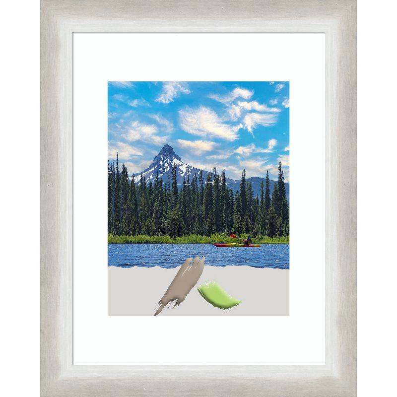 13" x 16" Two Tone Silver Wood Picture Frame