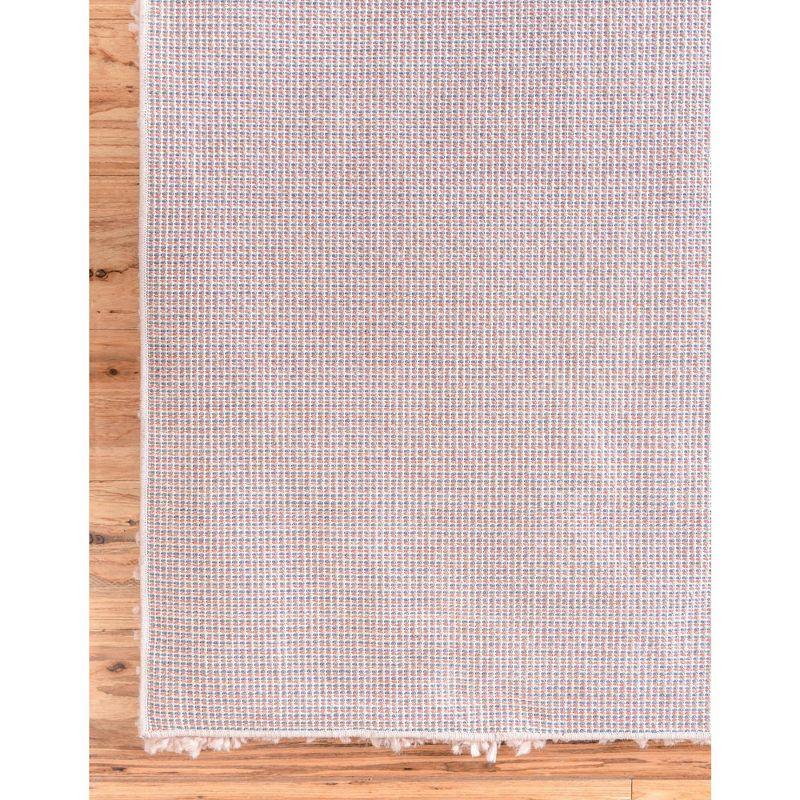 Dusty Rose Braided Shag 8'x10' Rectangular Synthetic Rug