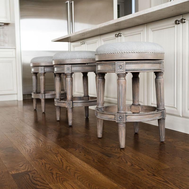 Maven Lane Maven Lane Pullman Backless Stool with Fabric Upholstery