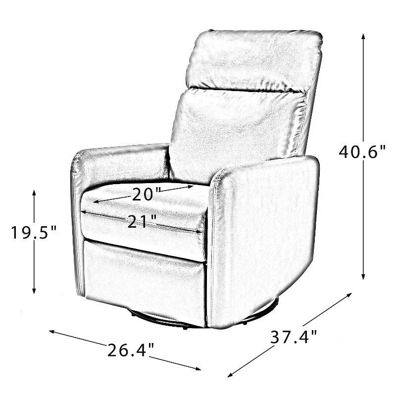 Artful Living Design Víctor Swivel Recliner-Camel