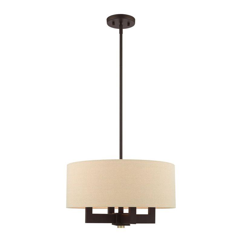 Livex Lighting Cresthaven 4 - Light Chandelier in  Bronze/Antique Brass