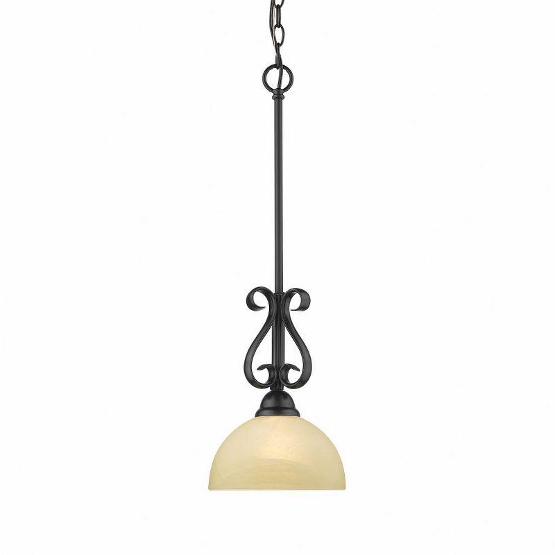 Peppercorn Glass Mini Pendant Light with Swirl Shade