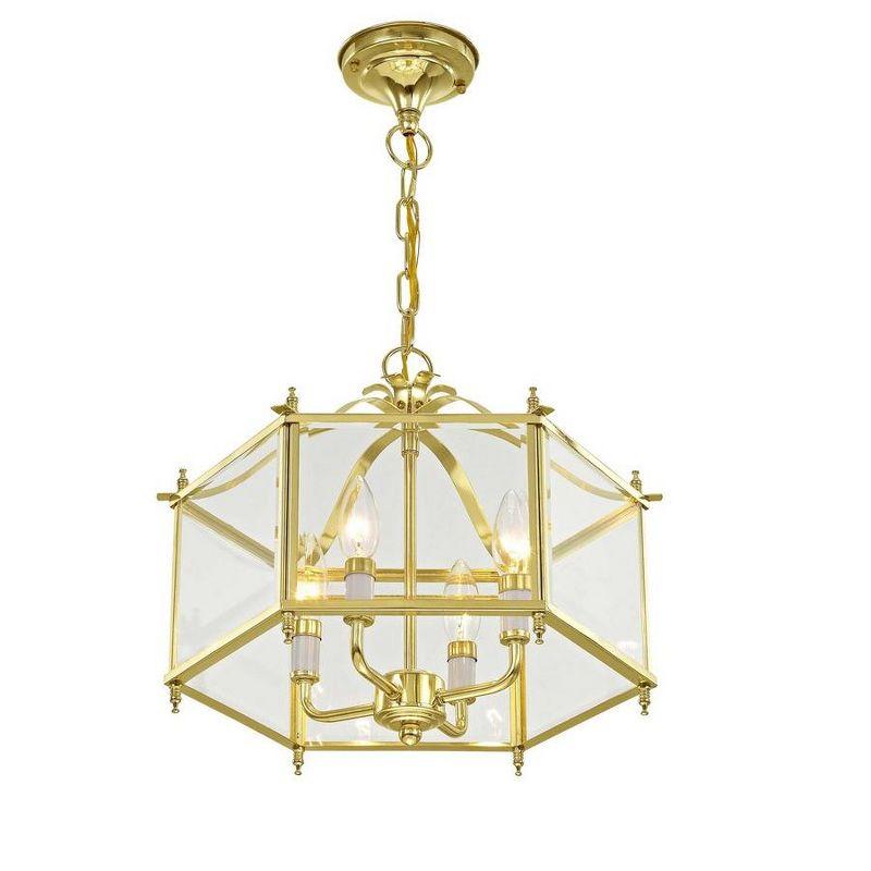 Livex Lighting Livingston 4 - Light Pendant in  Polished Brass