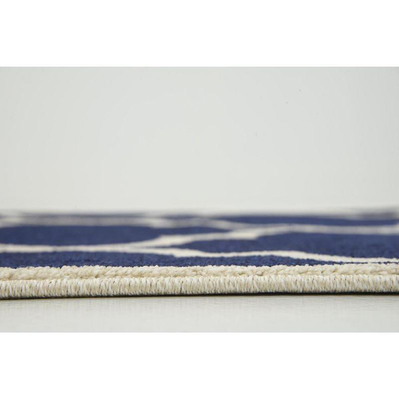 Unique Loom 2' 0 x 8' 0 Runner Navy Blue Trellis Austin Area Rug