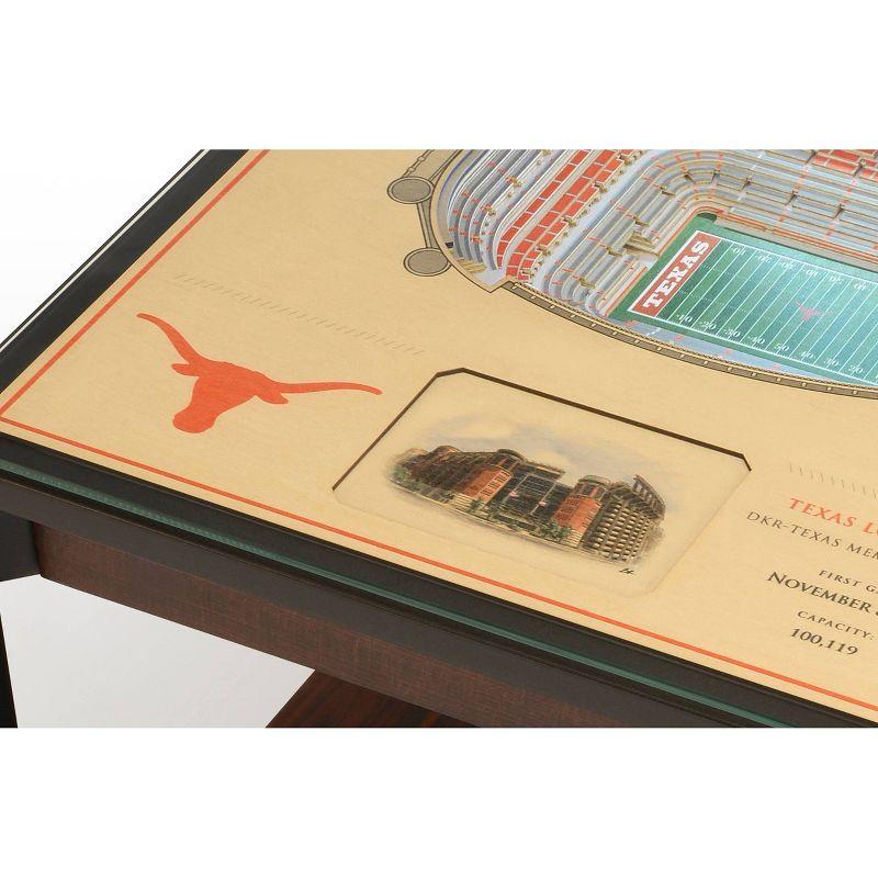 NCAA Texas Longhorns 25-Layer StadiumViews Lighted End Table