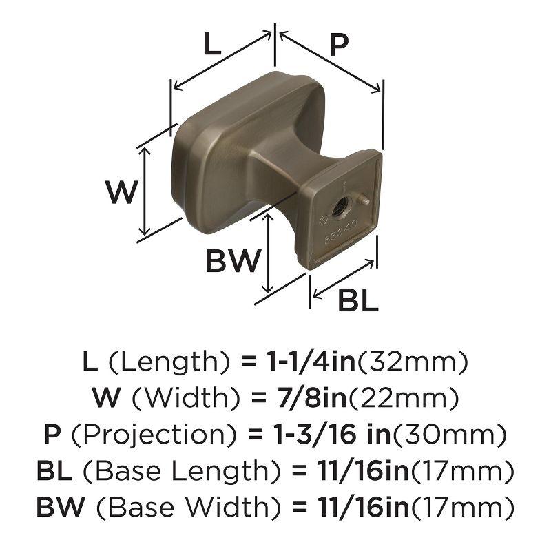 Revitalize 1 3/16" Length Rectangle Knob