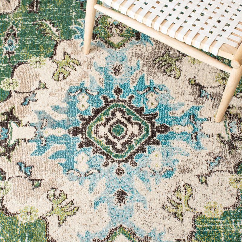 Madison MAD484 Power Loomed Indoor Area Rug - Green/Light Blue - 8'x10' - Safavieh