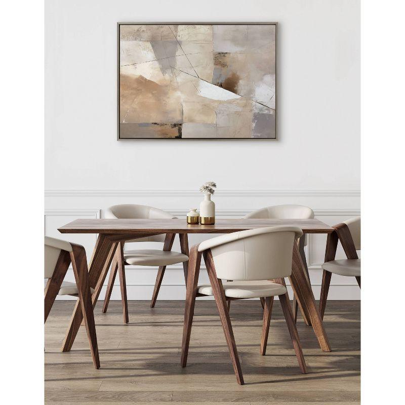 Kate & Laurel All Things Decor 31.5"x41.5" Sylvie Contemporary Neutral Textured Abstract Framed Canvas by The Creative Bunch Studio Gray