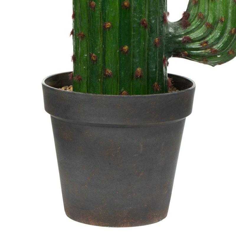 Artificial Green Yucca Tree in Black Planters Pot.
