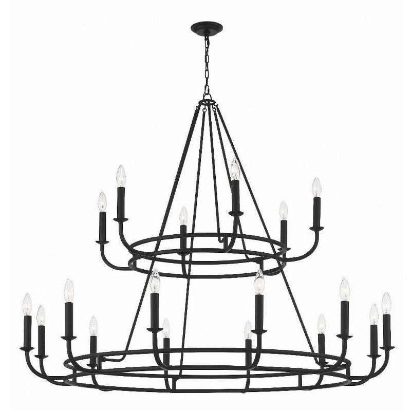 Crystorama Lighting Bailey 18 - Light Chandelier in  Matte Black