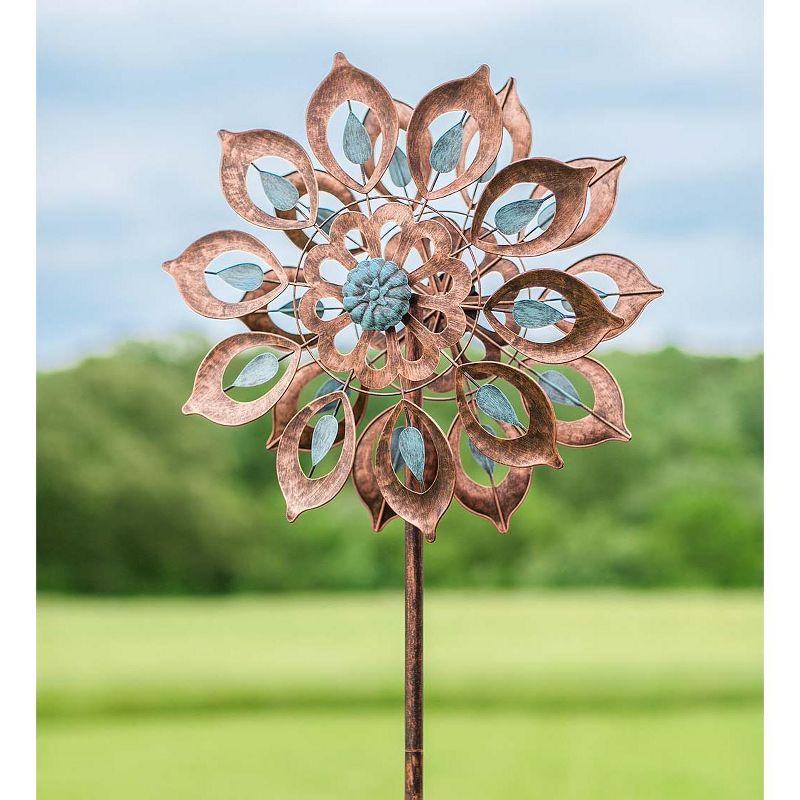 Copper Lily Metal Garden Wind Spinner