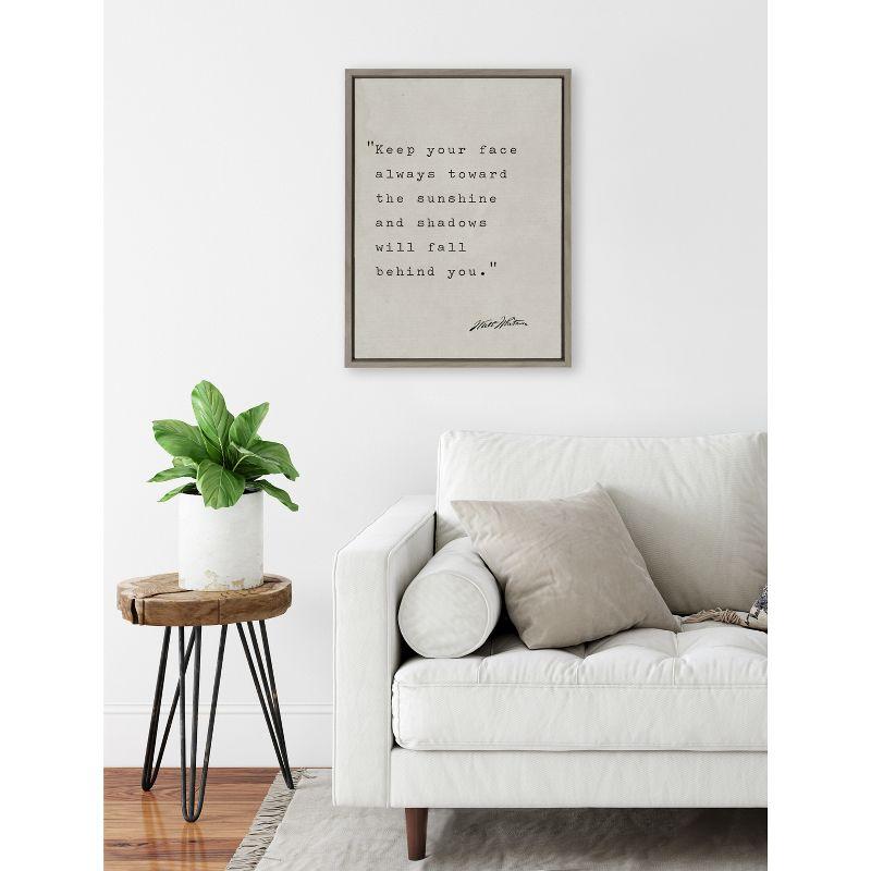 18x24 Beige Canvas Motivational Quote Print with Frame