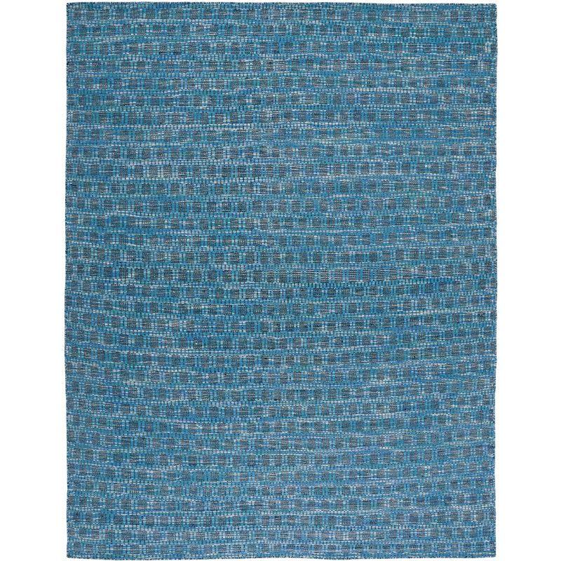 Kilim KLM377 Hand Woven Area Rug - Blue/Black - 6'x9' - Safavieh.