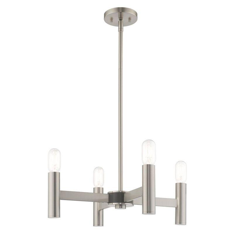 Livex Lighting Copenhagen 4 - Light Chandelier in  Brushed Nickel