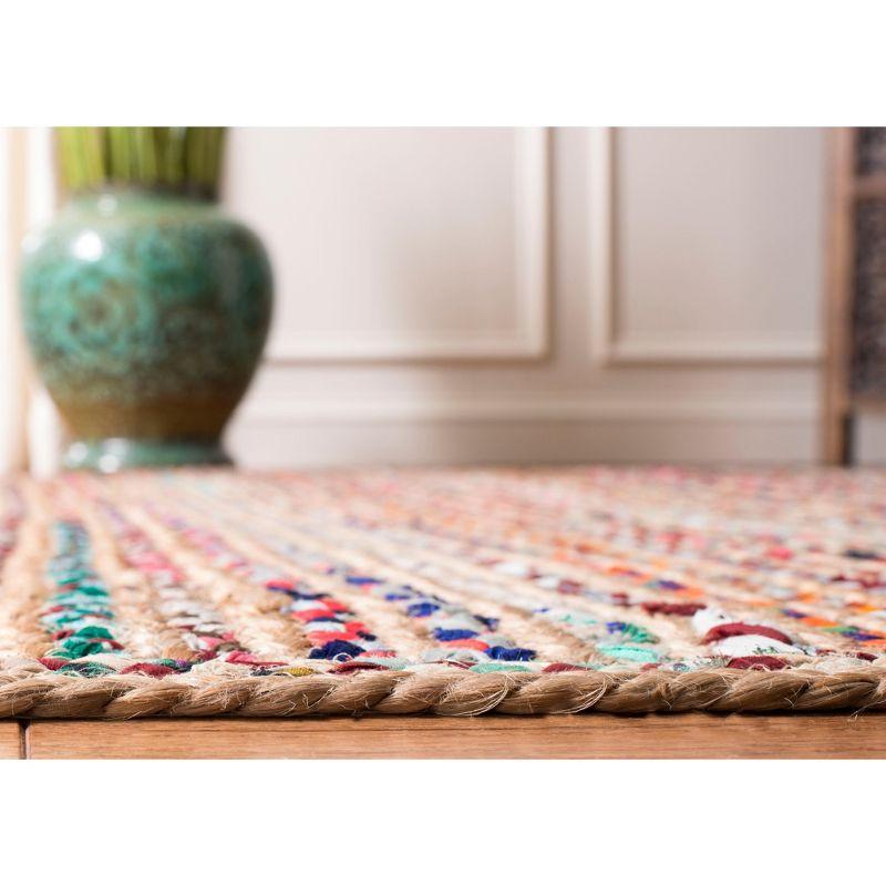 Boho-Chic Handwoven Natural Jute Area Rug - 27" x 14"