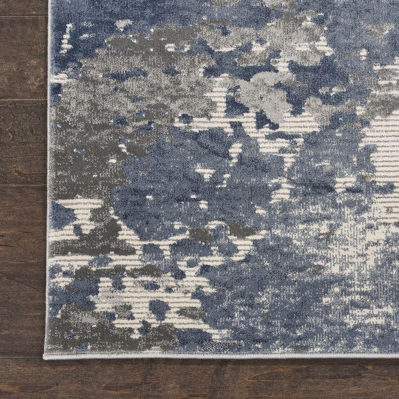 Nourison Rustic Textures Modern Brushstrokes Indoor Area Rug Grey/Blue 9'3" x 12'9"