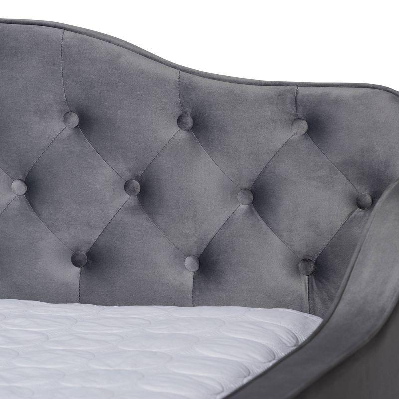 Freda Velvet Fabric Upholstered Button Tufted Daybed - Baxton Studio