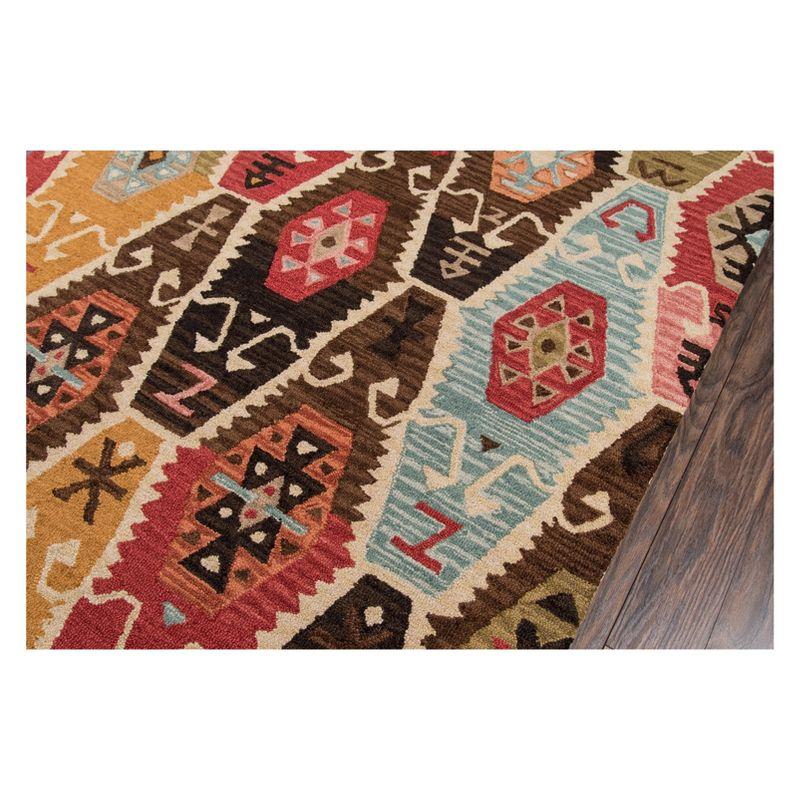 Momeni Tangier Uriel Multi 2' X 3' Accent Rug: Wool, Geometric, Handmade, Medium Pile, Bohemian Style, Indoor Use