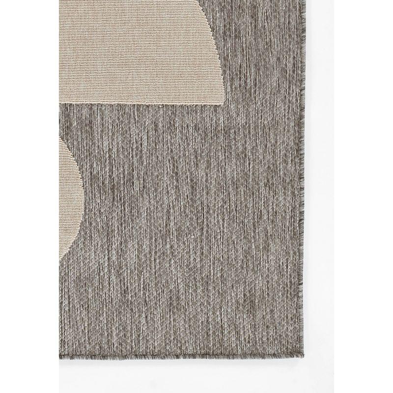 Gray and Beige Geometric Flat Woven Indoor/Outdoor Rug 9'3" x 12'6"