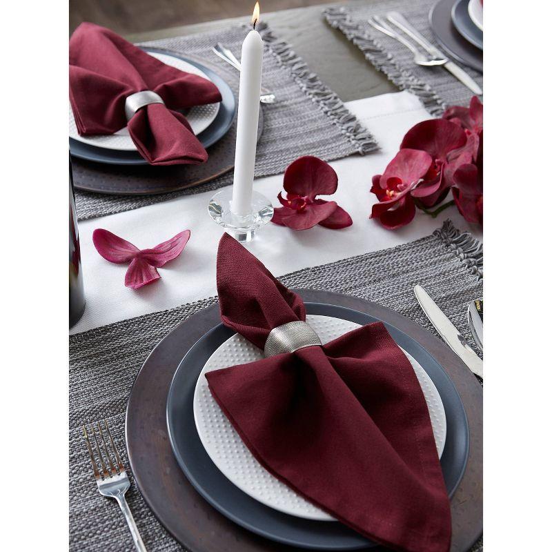 Gray Fringe Variegated Placemats (Set Of 6) - Design Imports