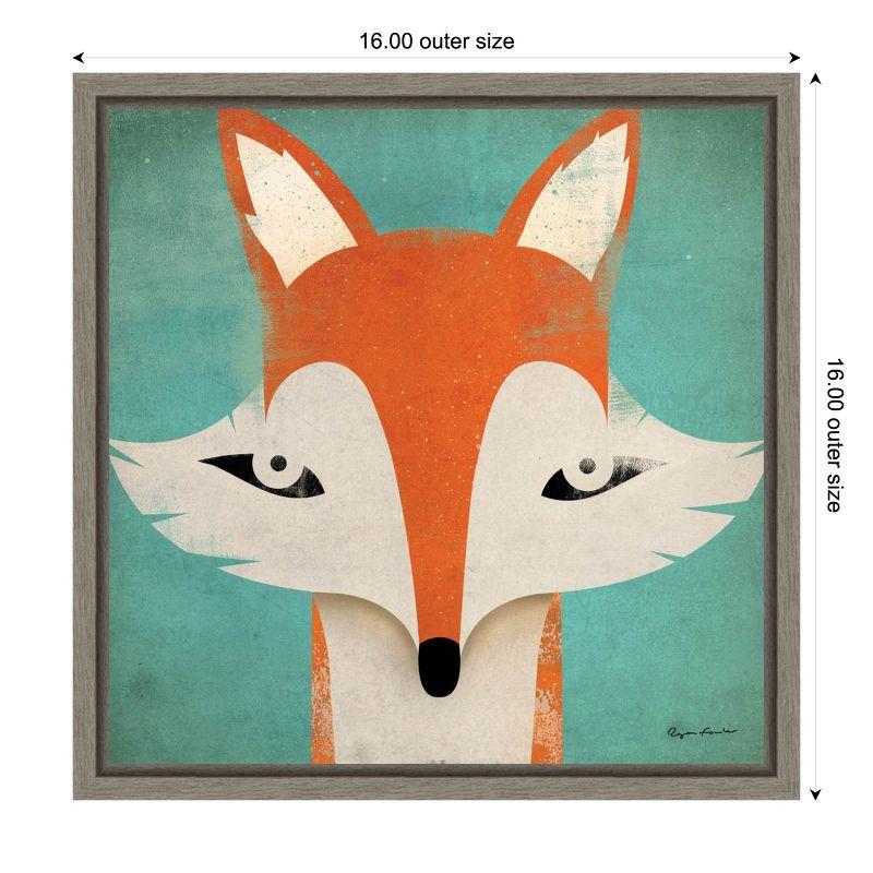 Amanti Art Fox by Ryan Fowler Canvas Wall Art Print Framed 16-in. x 16-in.