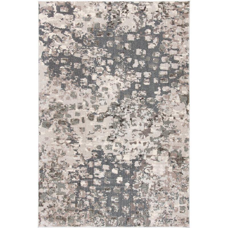 Madison MAD425 Power Loomed Indoor Accent Rug - Grey/Beige - 3'x3' - Safavieh