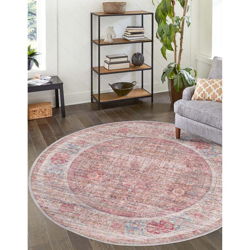 Unique Loom Nostalgia Euphoria Machine Washable Area Rug