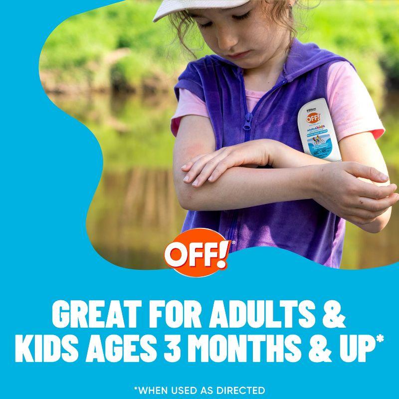OFF! Adults and Kids Mosquito Repellent Picaridin Bug Lotion - 3.8oz