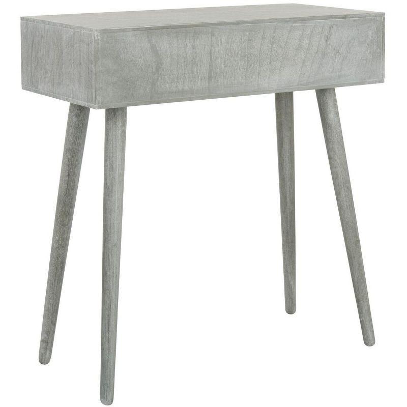 Transitional Slate Grey Rectangular 2-Drawer Console Table