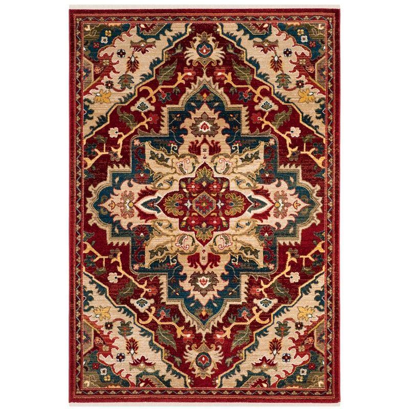 Kashan KSN304 Power Loomed Area Rug - Red/Beige - 6'7"x9' - Safavieh.