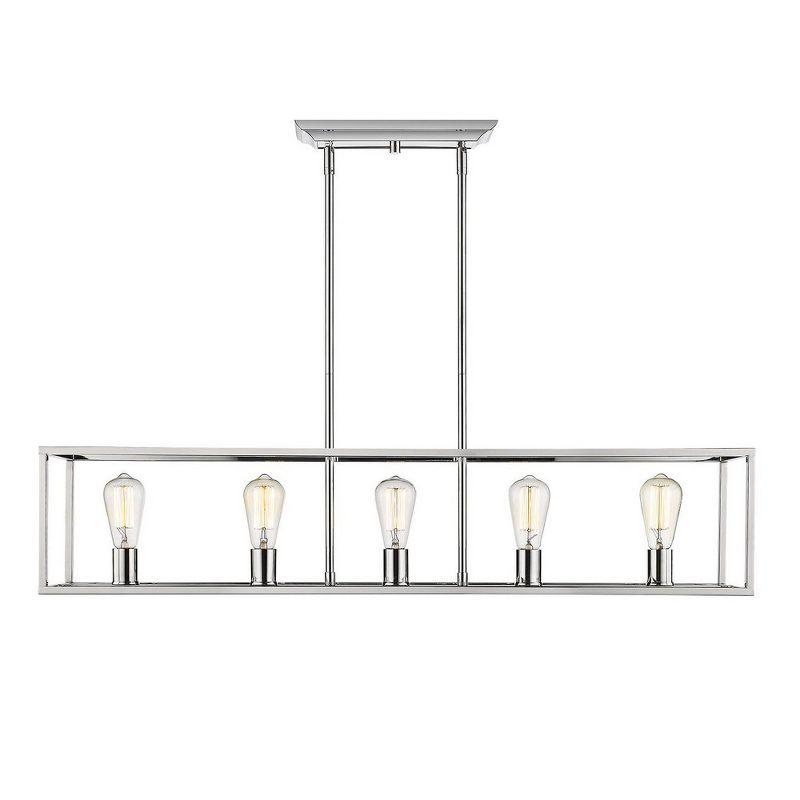 Golden Lighting Wesson 5-Light Linear Pendant in Chrome