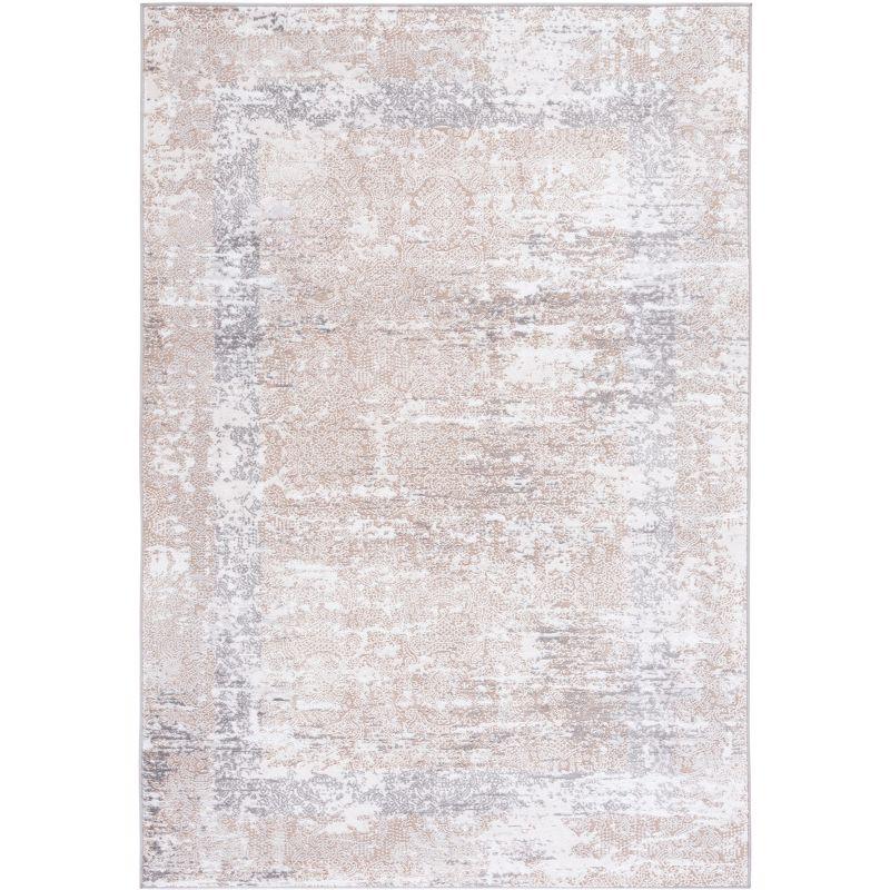 Amelia Abstract Beige & Gray 8' x 10' Synthetic Area Rug