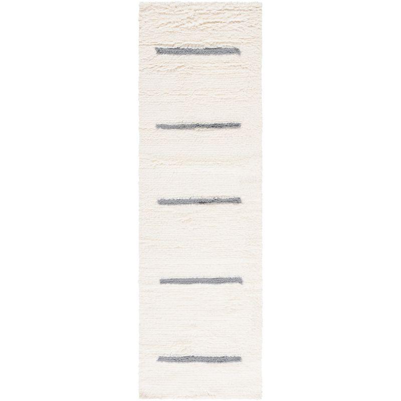 Kenya KNY750 Hand Knotted Runner Rug - Ivory/Gray - 2'3"x8' - Safavieh.