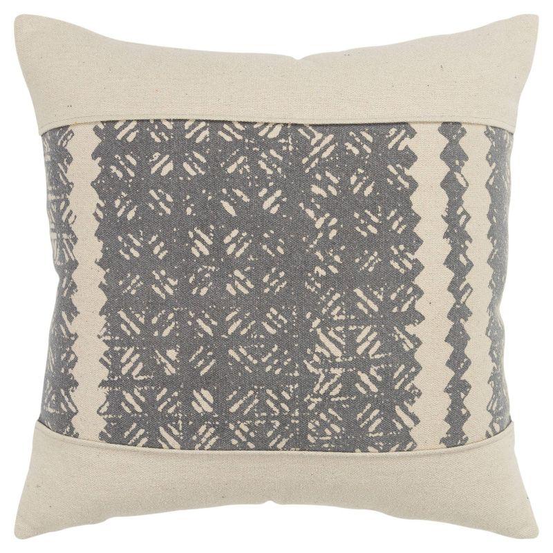 Donny Osmond Home 20"x20" Color Block Polyester Filled Pillow Gray