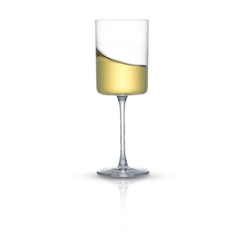 JoyJolt Claire Crystal White Wine Glasses – Set of 4 – 11.4 Ounce Wine Glass Set