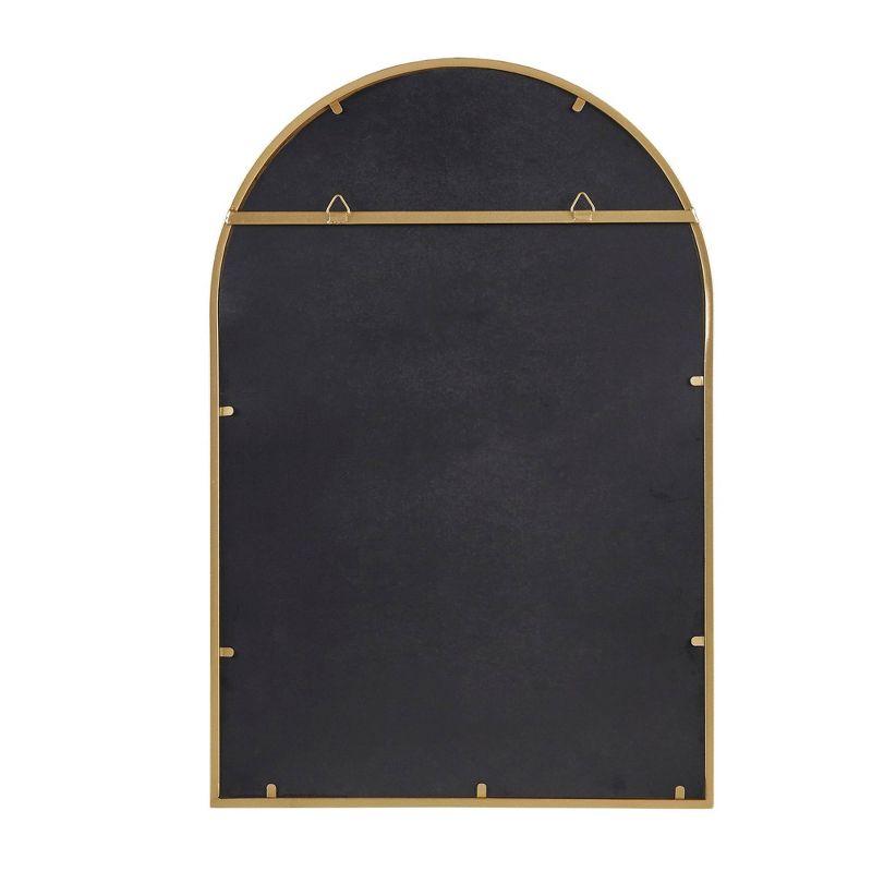 Regina Gold Arched Wall Mirror with Iron Frame