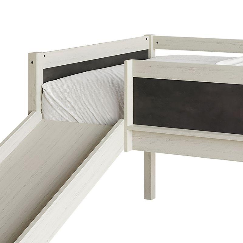 ChaletPosh Twin Size Wooden Loft Bed in Antique Grey