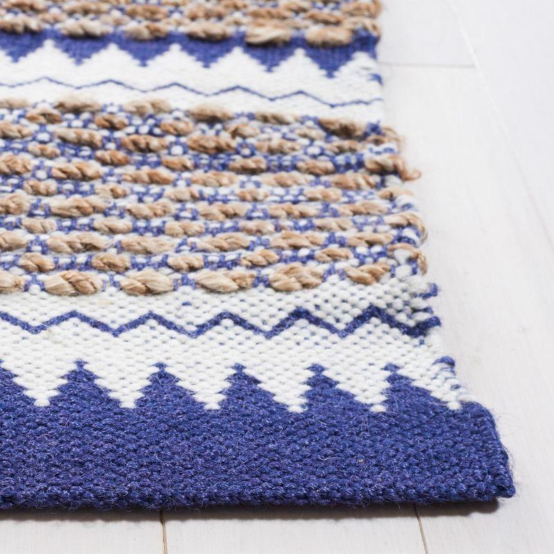 Natural Fiber NF874 Hand Woven Indoor Accent Rug - Natural/Navy - 3'x5' - Safavieh
