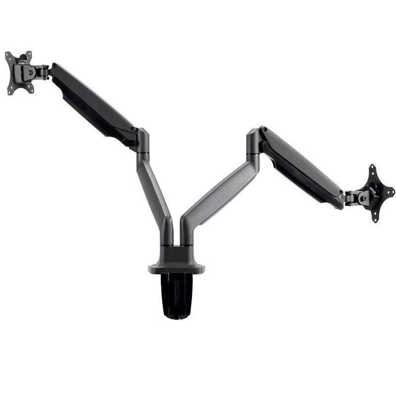 Monoprice Smooth Full Motion Dual Monitor Adjustable Gas Spring Desk Mount - Black, Supports Up to 34 Inch Monitors, Max 19.8 LBS Weight Per Display