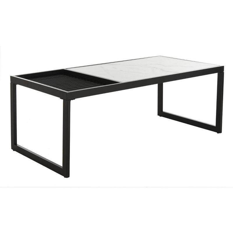 Zuri Coffee Table - White/Black - Safavieh