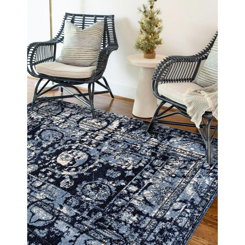 Unique Loom 3' 1 x 5' 3 Blue La Jolla Vintage Area Rug