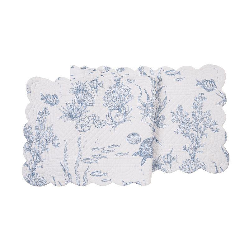 Makara Reef Coastal Cotton Scalloped Table Runner