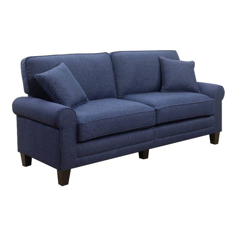 Serta Copenhagen 73" Rolled Arm Sofa, Easy Care Fabric, Soft Pillow Back, Pocket Coil Seat Cushions