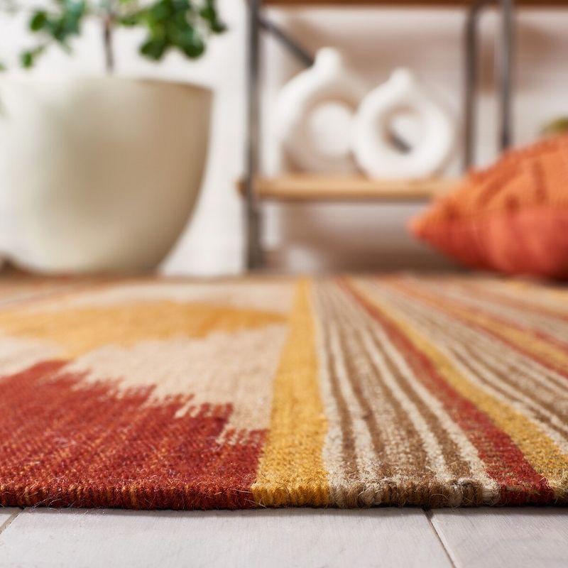 Kilim NVK175 Hand Woven Indoor Area Rug - Natural/Multi - 5'x5' - Safavieh.
