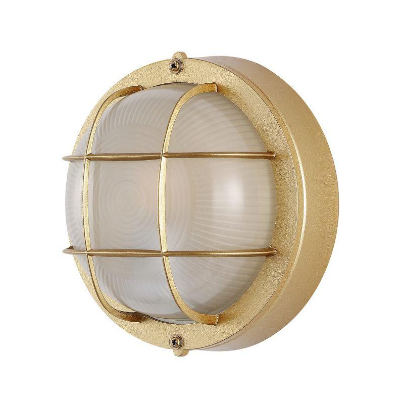 Elson Outdoor Wall Sconce Lights (Set of 2) - Gold - Safavieh.