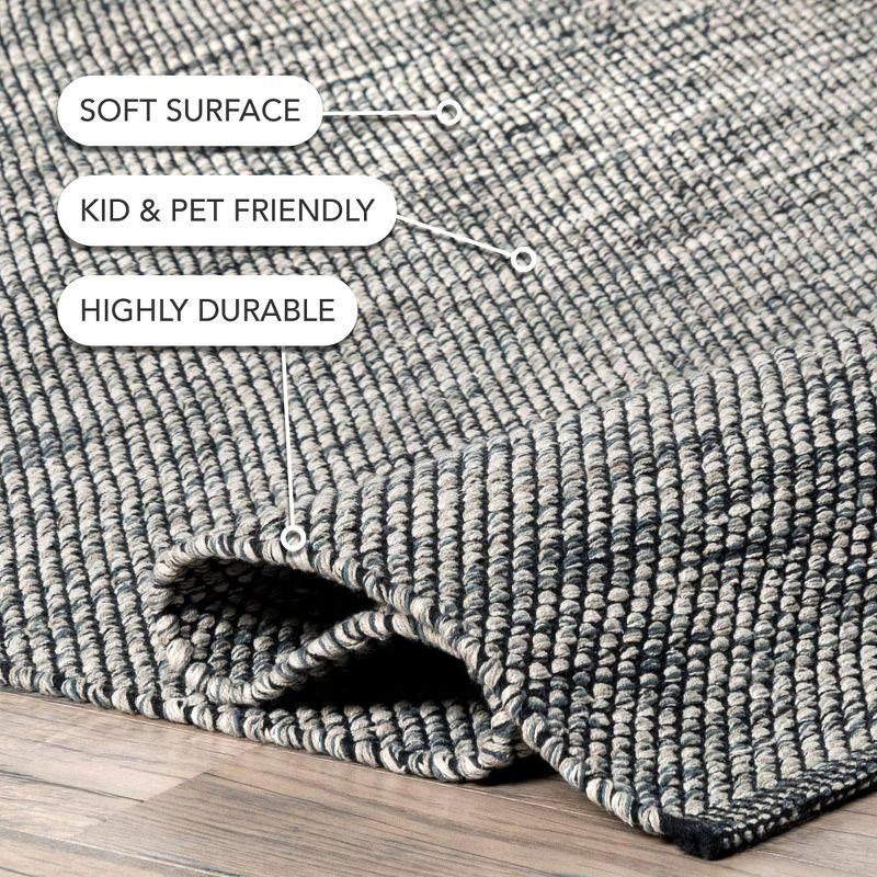 Nuloom Alessi Hand Woven Cotton Indoor Area Rug, 9' 6" x 13' 6", Gray